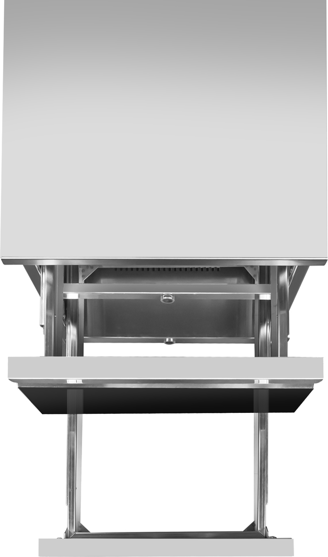 Zásuvková skříň - Černý titan - 400 x 660 mm - 2 zásuvky