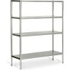 Nerezový regál ECO - 1,8 x 0,5 m - se 4 policemi (NASTAVITELNÉ)