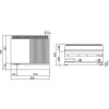 Electric griddle - 7.1 kW - Smooth & grooved - incl. substructure with 2 doors