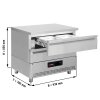 Refrigerated/freezer base unit combination - 930mm - 2 drawers