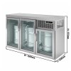 Sudový chladič - 1,6 x 0,6 m - se 3 skleněnými dveřmi