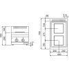 Elektrický vařič - 700 - 2 plotýnky hranaté - stolní zařízení - 5,2 kW - 400x714x460 mm