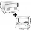 Freezer/refrigerated base unit combination -22 ~ +8°C - 1230mm - 1 drawer - incl. chip warmer