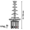 Čokoládová fontána - 5 úrovní - výška 70 cm