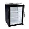 Minibarová lednice - s 1 skleněnými dveřmi - tichá a uzamykatelná