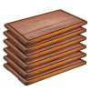 (6 kusů) Dřevěný steakový talíř Iroko - 40 x 25 cm