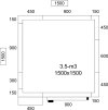 Commercial Walk-in Cold Room - 1500x1500 - 3,5m³ - with Cooling Unit