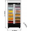Barová lednice -  925 x 695 x 1945 mm, 630 litrů - se 2 skleněnými dveřmi