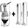 Tyčový mixér – 750 wattů – až 300 litrů – včetně mixéru – 350 a 450 mm