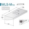 Wall hood - 2600mm - with motor, controller, filter and lamp