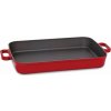 Servírovací pekáč / mísa z litiny - červená - 40 x 26 cm