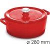 Litinový hrnec - Ø 280 mm - červený