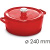 Litinový hrnec - Ø 240 mm - červený