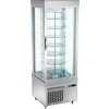 Panoramic display cabinet with 7 rotating glass shelves