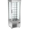 Panoramic display cabinet with 7 rotating glass shelves