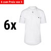 (6 kusů) Karlowsky - Krátký rukáv pánská pracovní košile Performance - Bílá - Velikost: 4XL