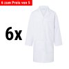 (6 kusů) Karlowsky - Pánský kabát Basic - Bílá - Velikost: 2XL