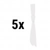 (5 kusů) Dámská kravata - 94 x 5 cm - Bílá