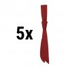(5 kusů) Dámská kravata - 94 x 5 cm - Bordo