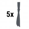 (5 kusů) Dámská kravata - 94 x 5 cm - antracit