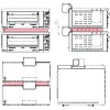 Gas pizza oven - 6+6x 34cm (deep) - manual - with intermediate frame