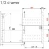 Drawer Unit for Beer Counter - Consisting of: 2 x 1/2