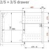 Drawer Unit For Beer Counter - Consisting of: 2/5 and 3/5