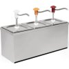 Nerezový stojan pro dávkovač omáčky - 3x 2L