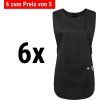 (6 Kusů) KARLOWSKY | Šatová zástěra Essential - černá - velikost: 3XL