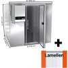 Stainless steel freezer cold room - 1800 x 1800 - 4.30 m³ - with refrigeration unit and shelving