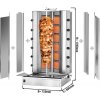 Gyros/kebab gril - 6+6 hořáků - max. 150 kg (tvar V)