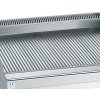 Gas frying plate - 4 kW - grooved - incl. base frame