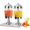 Dávkovač džusu z nerezové oceli - 2x 8L