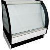 Wall-mounted refrigerated shelf - 978mm - with lighting & 3 shelves - sliding doors at the rear