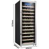 Lednice na víno - 1 klimatická zóna - 200 l - max. 80 lahví
