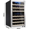 Chłodziarka do wina - 2 strefy klimatyczne - 120 litrów - maks. 45 butelek