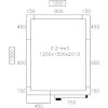 Mraziaca komora - 1,2 x 1,5 m - výška: 2,01 m - 2,2 m³ - vrátane nástennej chladiacej jednotky MINUS