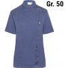 KARLOWSKY | Dámská kuchařská bunda s krátkým rukávem džínového stylu - vintage modrá - velikost: 50