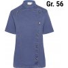 KARLOWSKY | Dámská kuchařská bunda s krátkým rukávem v džínovém stylu - vintage modrá - velikost: 56