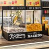 Stroj na popcorn a ohřívač nacho / ohřívač chipsů - Černé provedení