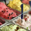 Ice cream counter - 1100mm - with LED lighting - for 4 containers