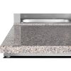 Cooling table with salad and granite top - 0.9 x 0.7 m - with 2 doors