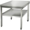 Worktable ECO Stainless steel- 600x700mm - with undershelf without backsplash