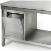 Worktable ECO Stainless steel- 600x700mm - with undershelf without backsplash