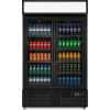 Beverage Cooler - 805 liters - 2 glass doors - black