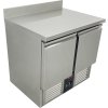Refrigerated table 0.9 x 0.7 m - with 2 doors and rear upstand