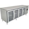 Refrigerated table with 4 glass doors