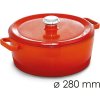 Litinový hrnec - Ø 280 mm - oranžový