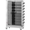 Sklokeramický elektrický gril na kuřata PREMIUM s 8 rožni pro 48 kuřat - 1098 x 480 x 1920 mm