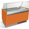 Ice cream counter LIAM- 1310mm - static - for 10 + 10x 5 liter containers- Orange